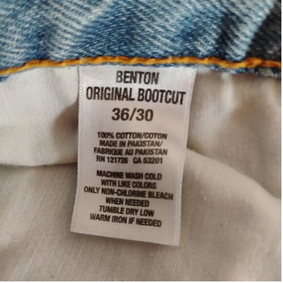 Aeropostale Mens Benton Bootcut Jeans 36/30 Light Wash Sit At Waist Loose Thigh - Picture 4 of 6